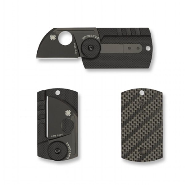 Spyderco Spyderco 4009961 Dog Tag Plain Edge Folder with Blade - 1.23 in. 4009961